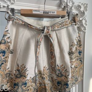 Zimmermann Cream Linen Trousers